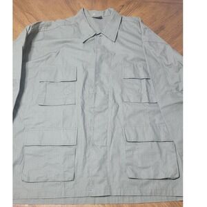 Rothco BDU Shirt Jacket Mens XXL Regular Sage Green Cotton Rip-Stop 1227-0429-KP